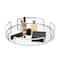 Home Details 13" Chrome Modern Round Mirror Vanity Tray